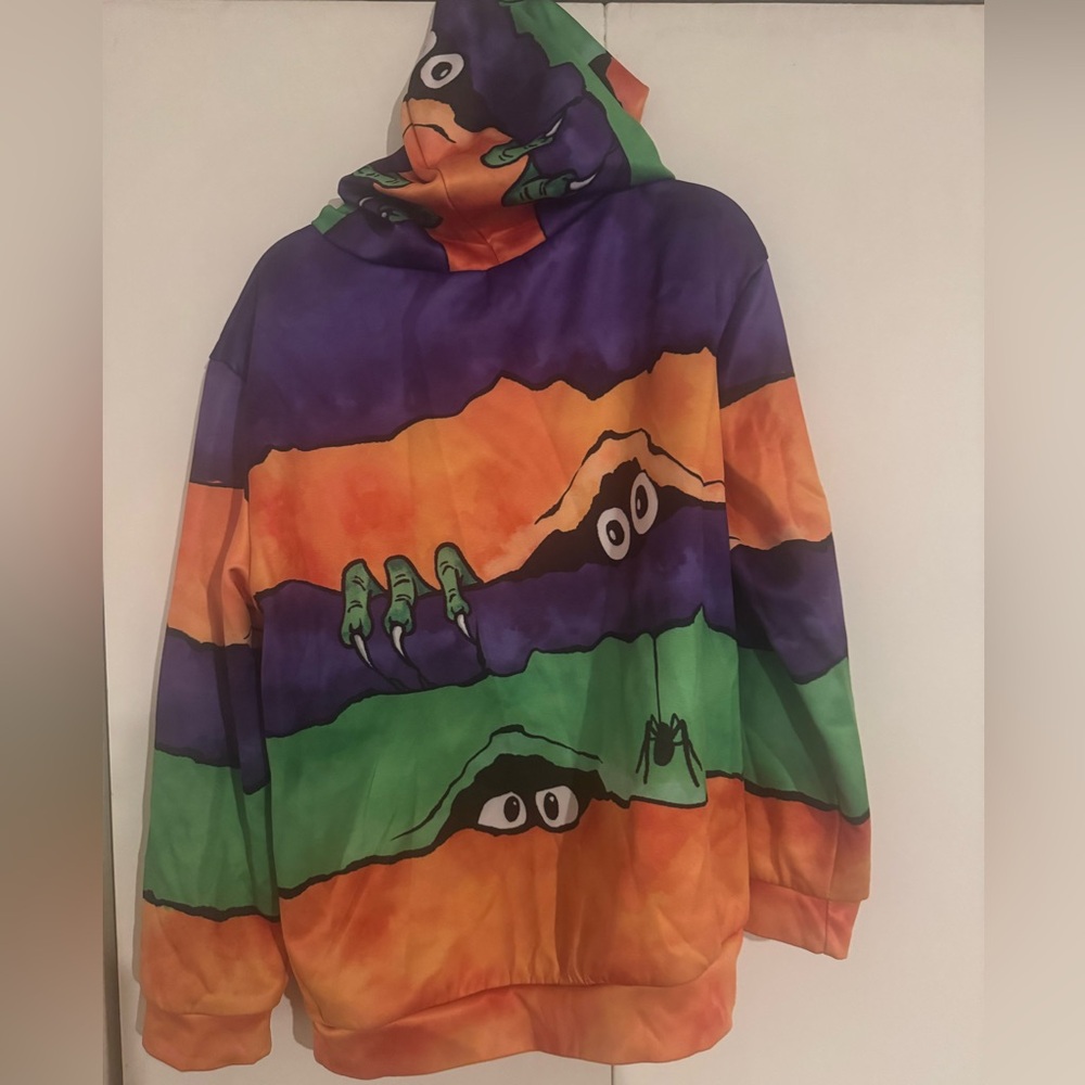 Spooky Boys Halloween Hoodie Size 7Y - Cozy Fall Sweatshirt